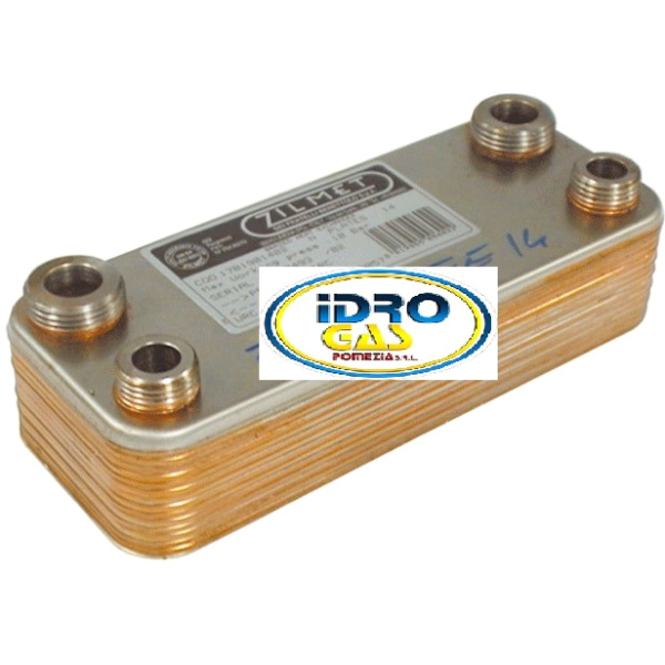 SCAMBIATORE SECONDARIO SANITARIO FIL. 16 PIASTRE FERROLI (FER39812300)